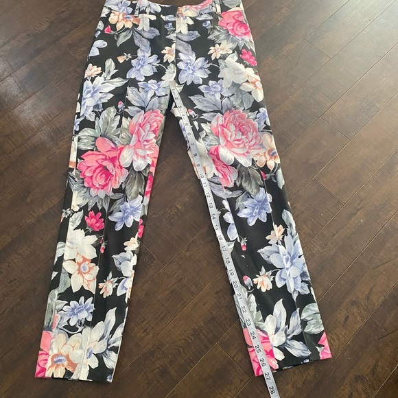 Celine Black Rose Garden Floral Chino Trousers - Picture 5 of 11